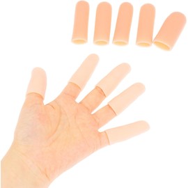 Protectores de dedos de silicona, 10 unidades, fundas de gel para dedos, fundas ajustables para dedos para artritis por dedo en gatillo, crujidos, ampollas y otros dolores en los dedos.