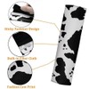 AUTOXBERT 3Pcs Cow Print Steering Wheel Cover Set 15Inch Wheel