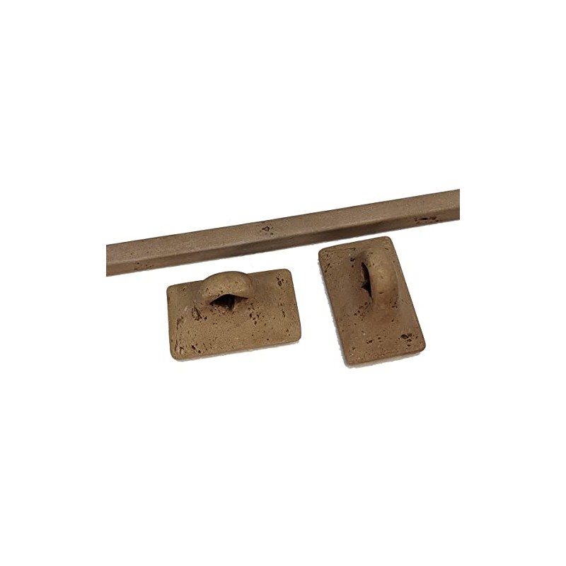 Cast Stone Towel Bar and Holders for Shower Bathroom (Mocha)