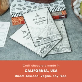 Dick Taylor Fleur De Sel 73% Dark Chocolate 3 Pack - California Chocolate - Premium, Organic, Craft, Artisanal, Direct Trade, Single Origin, Bean-to-bar, Gourmet - Vegan, Keto, Paleo, Kosher, Soy Free - Gift Set