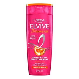 L'Oréal Paris Elvive Dream Liso Shampoo, Efecto Keratina Anti Frizz Hasta por 72h, Resistente a la Humedad, Cabello Liso y Suave, 370ml