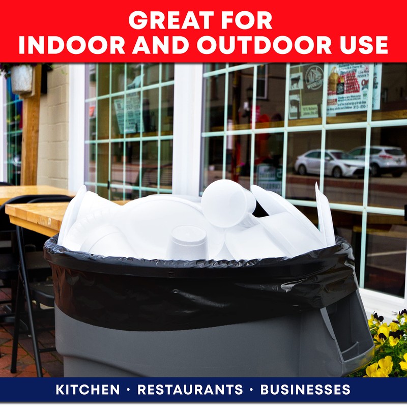 Veska 55 Gallon Trash Bags Heavy Duty, (Value-Pack 50 Count