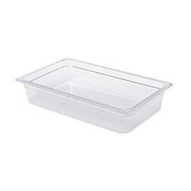Rubbermaid Commercial FG131P00CLR - Sartén para alimentos fríos, tamaño completo, 13-3/4 cuartos de galón, transparente, FG131P00CLR