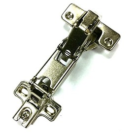 Merriway BH06014 (2 Pcs) Slide-On Kitchen Cabinet Wardrobe Hinges, Cruciform Plate Zinc Plated, Full Overlay 35mm 190 Degree - Pack of 2 Pieces