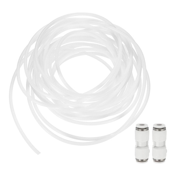 sourcing map 26.24ft PTFE Tubing Hose, 2mm ID x 4