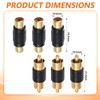 VCE RCA Adapter Gold Plated RCA Female to Female Coupler