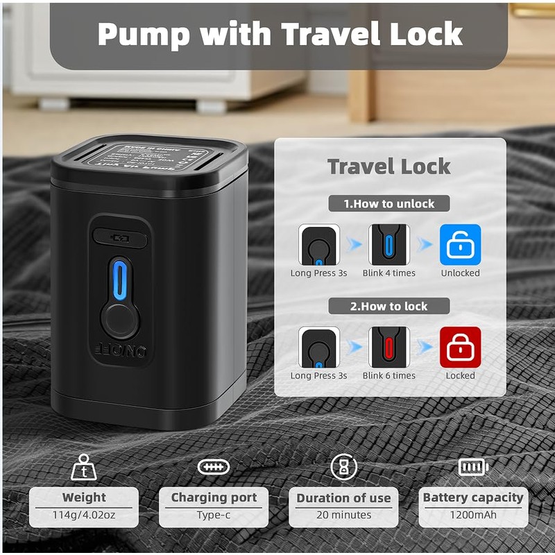 Luvan Vacuum Bags for Travel, black