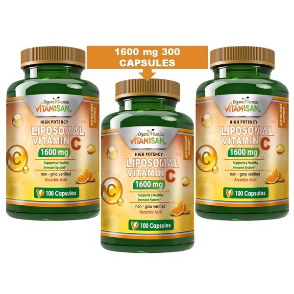 Antioxidant 3 Vitamin C Vitamina Super HIgh Potency 1600 Liposomal