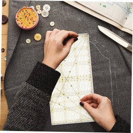 Hohopeti Patchwork Ruler Transparent Sewing Measuring Tool for Quilting Embroidery Craft Projects Accurate Scale with Hanging for Easy Storage