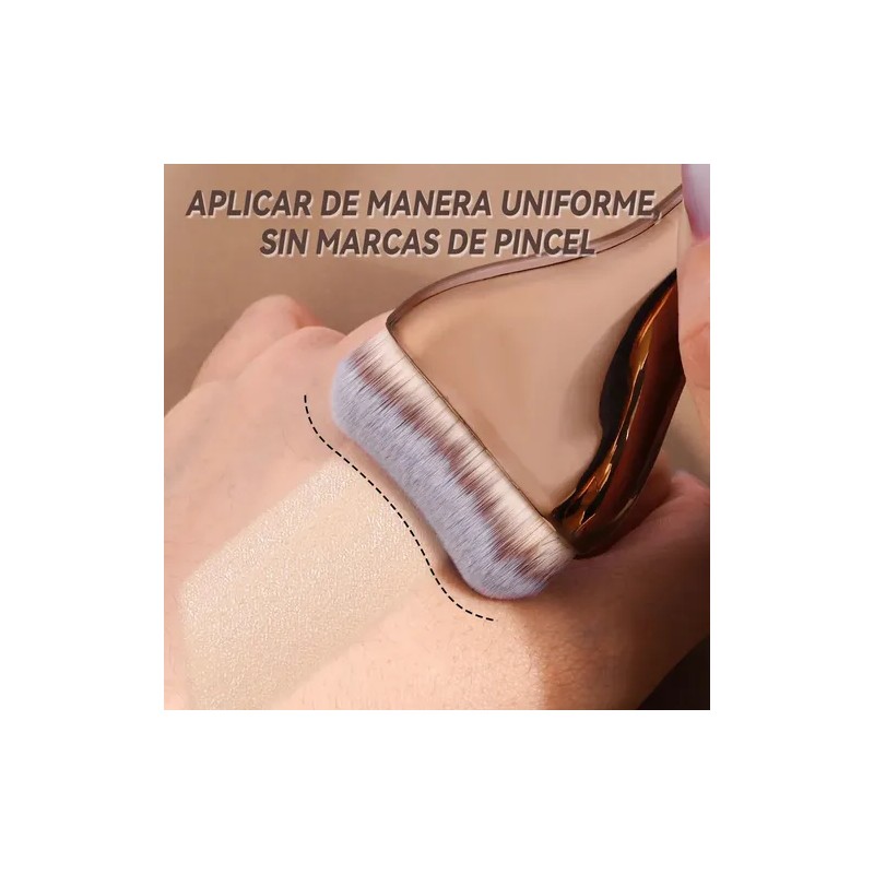 18 Brochas De Maquillaje Profesionales Alta Calidad Color Marrón Oscuro
