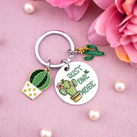 Iweca Plant Gifts For Plant Lovers Gardening Gifts For Women Plants Lady Gift For Gardeners Just One More Keychain For Birthday Cute Cactus Decor Green Gardening Stuff