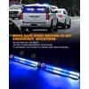 Xprite 2×16 inch White Blue Emergency Strobe Dash Lights, Interior