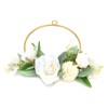 Floral Hoop Metal Ring Wreath Artificial Wall Hanging Wreath for
