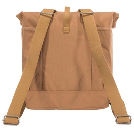 Carhartt Convertible, Durable Tote Bag with Adjustable Backpack Straps and Laptop Sleeve, Brown, One Size