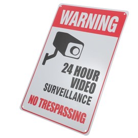 Operitacx Vintage No Trespassing Metal Wall Sign Durable Outdoor Security Plaque for Property Unique Design for Home Decor Easy to Install Warning Sign for Business