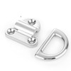 Atibin Heavy Stainless Folding Pad Eye Sail Steel D Ring