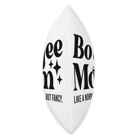 Cool Retro Boujee Gift For Daughter Mom And Wife Boujee Mom Slang Word Fancy Throw Pillow, 18x18, Multicolor