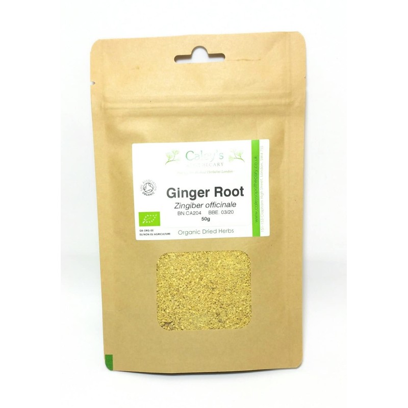 Organic Ginger Root Cut (Zingiber officinale) (50g)