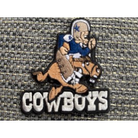 Dallas Cowboys vintage embroidered iron on Patch  3"x 2.75” Cowboy Joe
