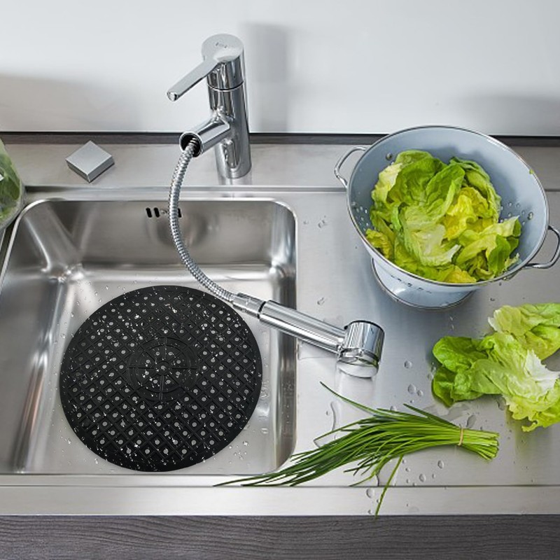 Pack of 2 Sink Protection Mat, Sink Drain Mat, Round