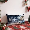 Rustic Christmas Winter Cat Pillow Covers 12x20, Cat Lover Lady