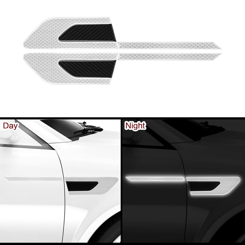 12 Pieces Reflective Car Stickers Set Rearview Mirror Reflective Warning