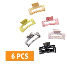 Traziewell Große Haarklammer Transparente Haarspangen für Damen Krallenclips für Dickes Haar Klauenklammern Mädchen Koreanisch Haarspange Kunststoff 1722