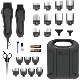Cortadora de cabello Wahl Deluxe, incluye maquina para retoque (potente para cortes,cuchillas de precision,ultra power,incluye tijeras de acero inoxidable,con cubierta para tijeras)