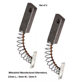 MEM Set of 2 Brushes for Mitsubishi Subaru Alternators 23mm L 8mm W 5mm H A647X50170