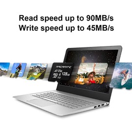 ARCANITE 128GB microSDXC Memory Card with SD adapter - A1, UHS-I U3, V30, 4K, C10, microSD, 90MB/s maximum read speed