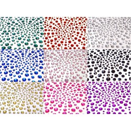 CraftbuddyUS 325 Baby Blue Self Adhesive Diamante Stick on Rhinestone Gems Cards Bling