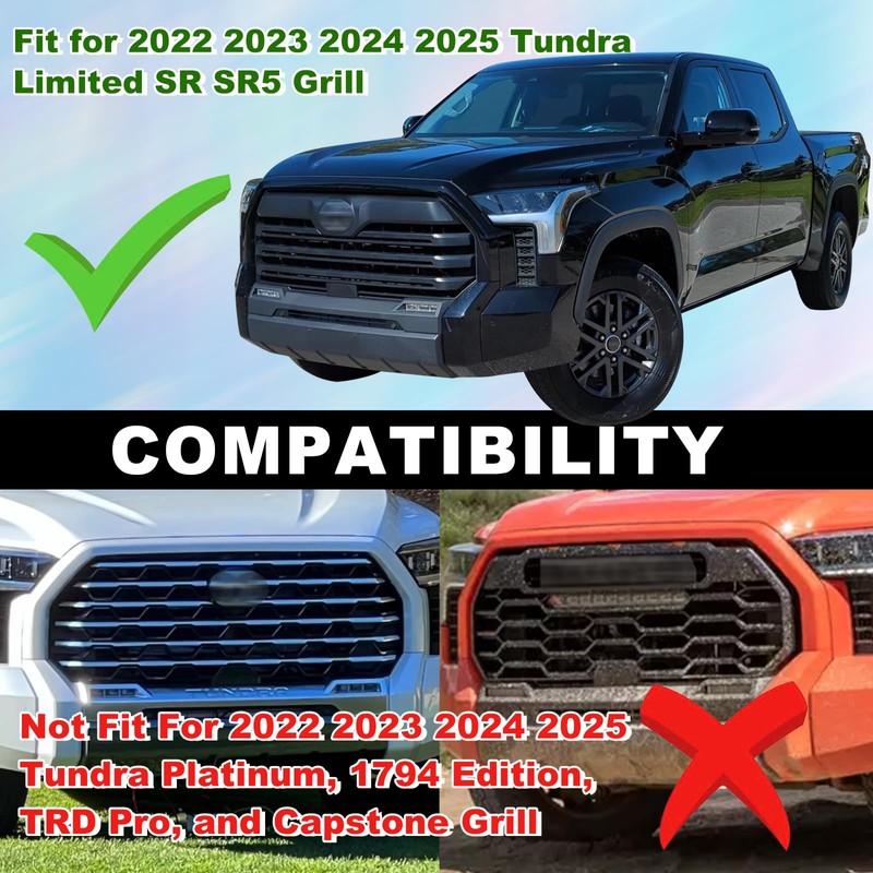 Led Grille Grill Lights for Toyota Tundra Limited SR SR5