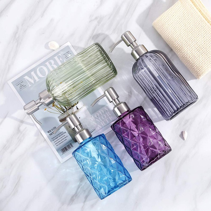YunNasi Soap Dispenser with Stainless Steel Pump, Refillable Liquid Hand