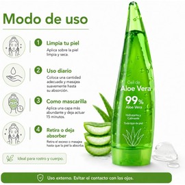 Gel Sábila de Aloe Vera 99%, Hidratante Facial y Corporal, Calmante Natural, Hidratacion Facial Piel Blanqueamiento, Elimina Irritación, Efecto Curativo Elimina Acne y Mejora Apariencia Textura Ligera (125 ml Gel aloe vera)