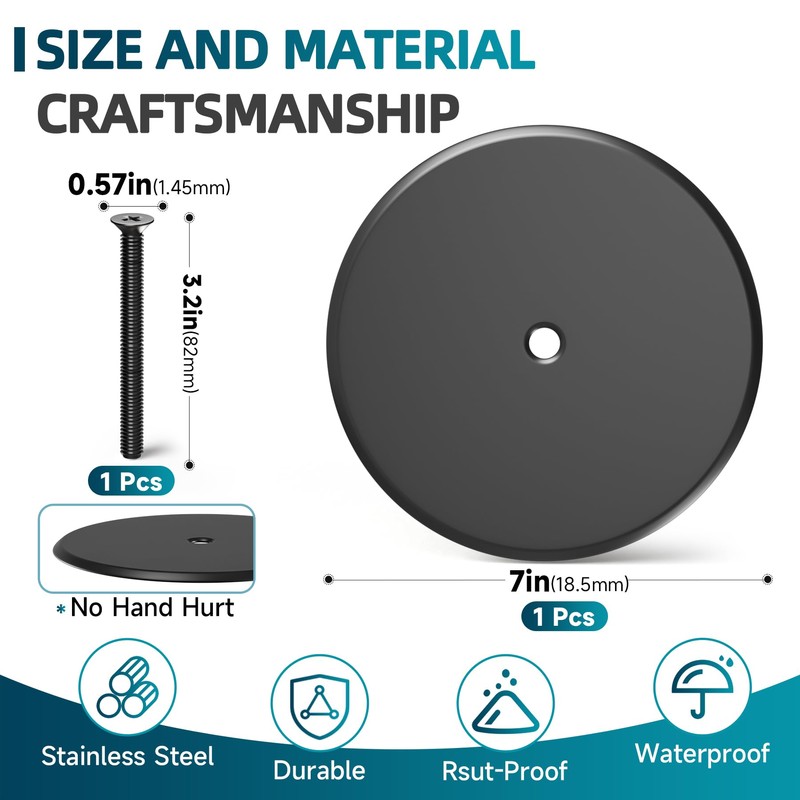 1 Pcs 7 Inch Cleanout Cover, Decorative Cleanout Access Covers