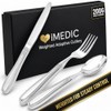 iMedic Weighted Utensils for Unsteady Hands, 3-Piece Set with Gift