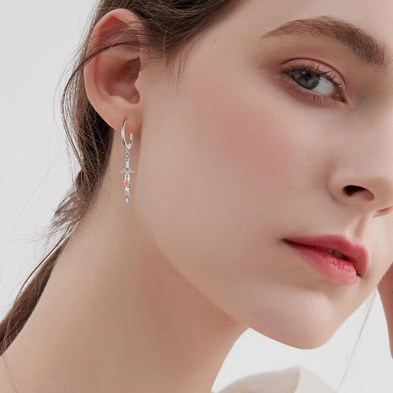 Sword Earrings Sterling Silver Sword Earrings Warriors Jewelry Gifts for