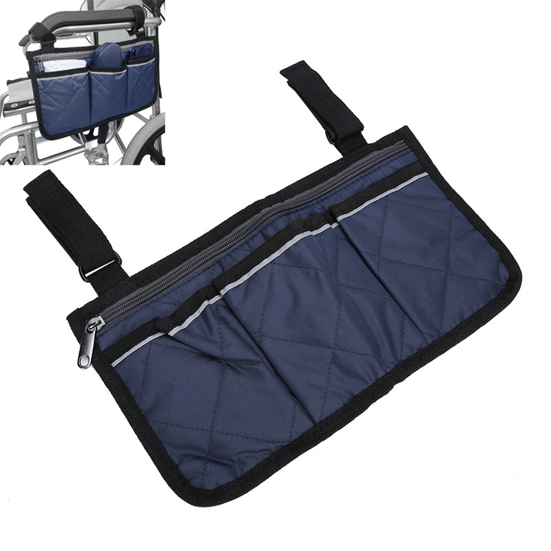 Wheelchair Bag Pouch Pockets Large Capacity Hanging Bag Storage Organizer