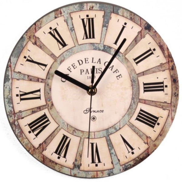 [Clove Cube] Antique Style Clock Old American Wall Clock Shabby Chic Scandinavian 9 Types (Cafe Retro)