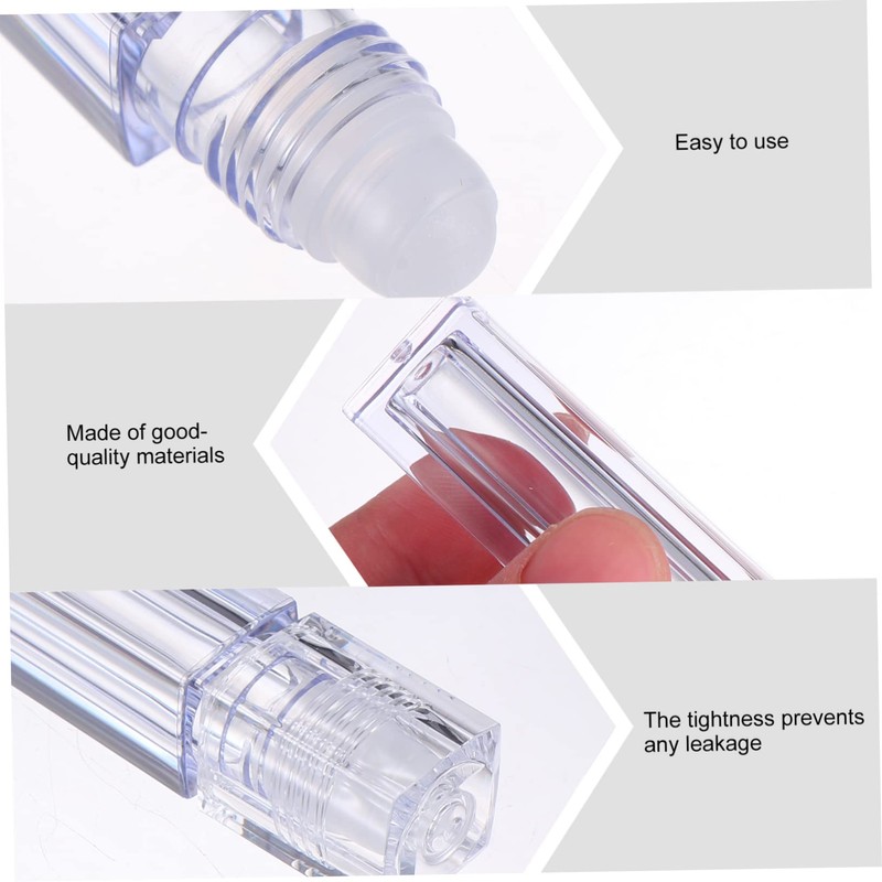 MERRYHAPY 10pcs Refillable Roller Bottles for Essential Oils and Lip
