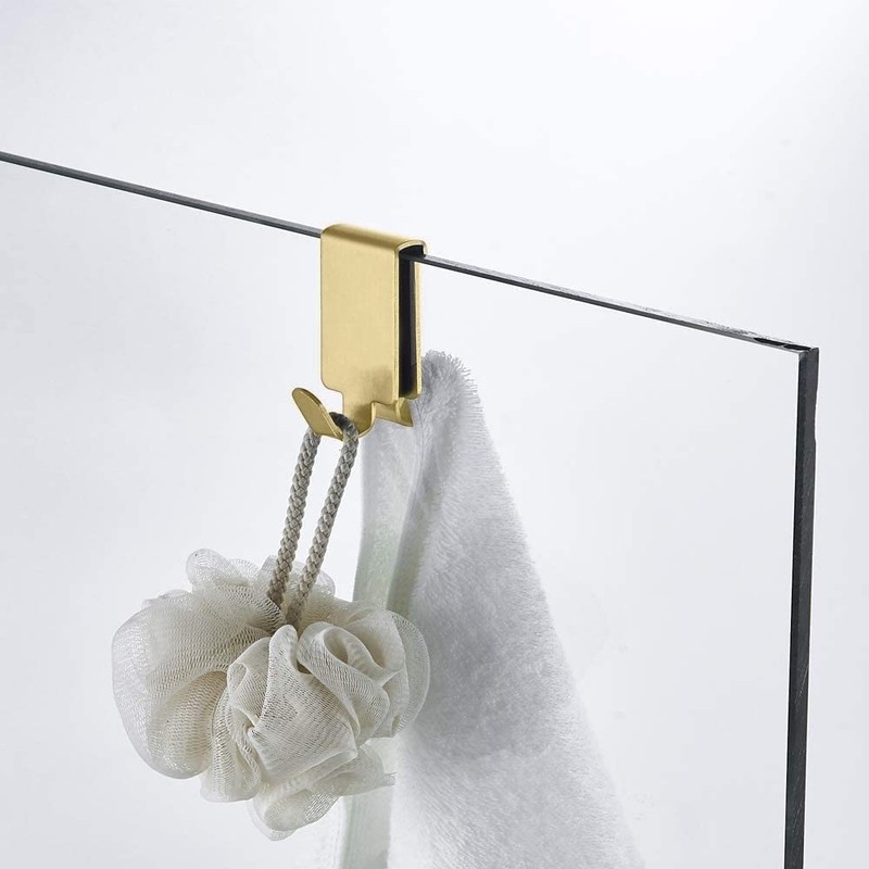 Double Hooks for Glass Shower Door, Towel Hooks Over The