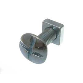 LOT OF 20 Roof Bolts Phillips + Nut ZP Galvanised 8mm M8 x 25mm