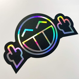 folien-zentrum - Smiley Oilslick Black 7 x 12 cm - High-Quality Car Tuning Sticker - OEM & JDM Car Sticker - Funny Car Sticker - Stickerbomb - Car Sticker - Made in Germany (1)