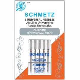5Pk. Schmetz 130/705H, 15X1H Chrome Universal Sewing Machine Needles