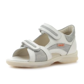 Memo Olivia Corrective Orthopedic Leather Sandal, White, 27 (10.5 US Little Kid)