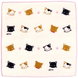 Hamamonyo Kids Towel Handkerchief Kitten