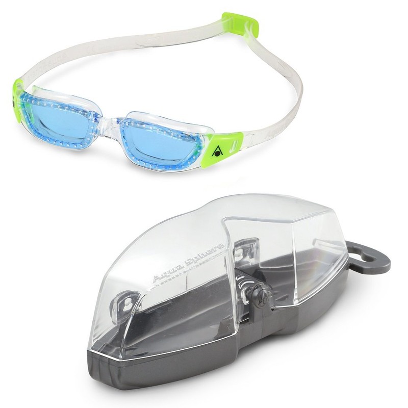 アクアスフィアー スイミングゴーグル KAMELEON JUNIOR FIT CLEAR B/LIME/BLUE LENS 183510 クリアー