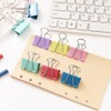 60Pcs NUZAMAS Metal Paper Binder Clamps 15mm Multicoloured Foldback Clips
