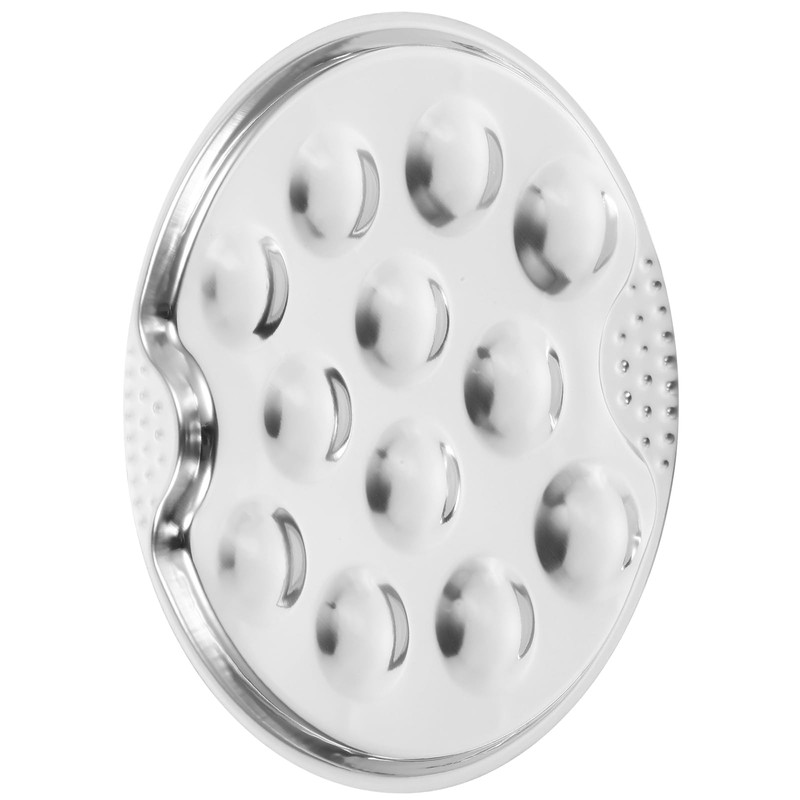 1pc Stainless Steel Escargot Dish Server 12 Positions Baked Snail