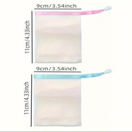Mesh Soap Saver Pouch, 10 PCS Double-Layer Soap Saver Bag with Drawstring Mesh Soap Bag Bath Facial Cleanser Foaming Net Exfoliating Mesh Soap Bag for Shower Washing Foaming Soap